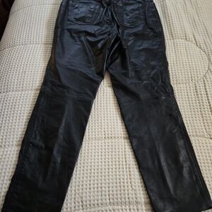 Men's Harley-Davidson black leather pants size 38